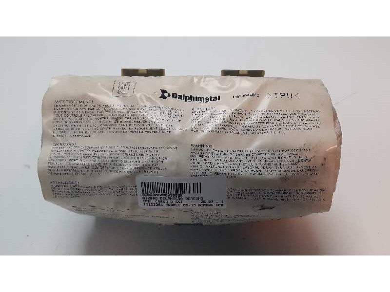 Recambio de airbag delantero derecho para opel corsa d gsi referencia OEM IAM 13152361  