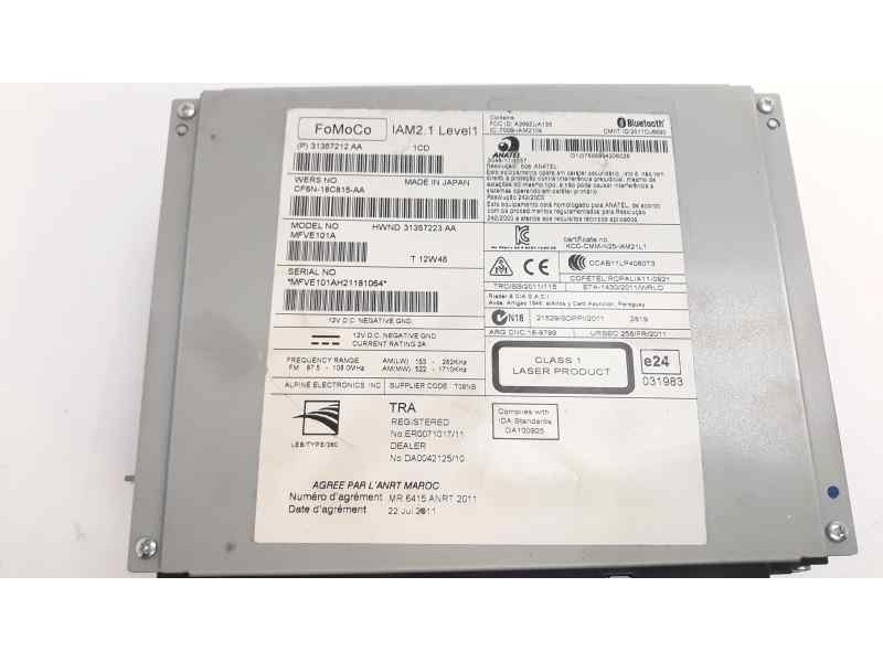Recambio de sistema audio / radio cd para volvo v40 kinetic referencia OEM IAM CF6N18C815AA  