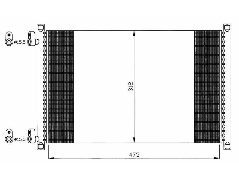 Recambio de condensador / radiador aire acondicionado para fiat punto berlina (188) referencia OEM IAM 46524500 35490 