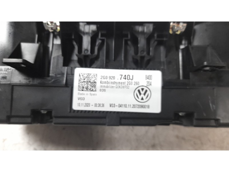 Recambio de cuadro instrumentos para volkswagen t-cross 1.0 tsi referencia OEM IAM 2G0920740J  