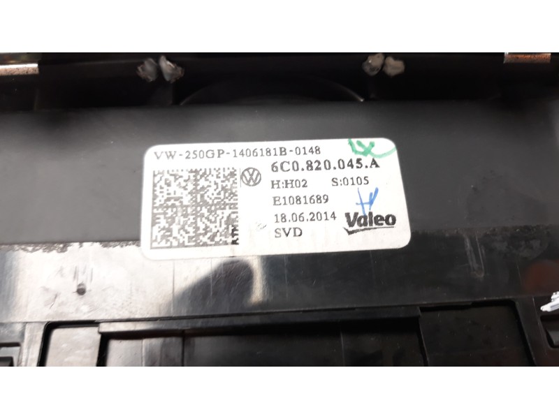 Recambio de mando calefaccion / aire acondicionado para volkswagen polo (6c1) 1.2 tsi referencia OEM IAM 6C0820045A  