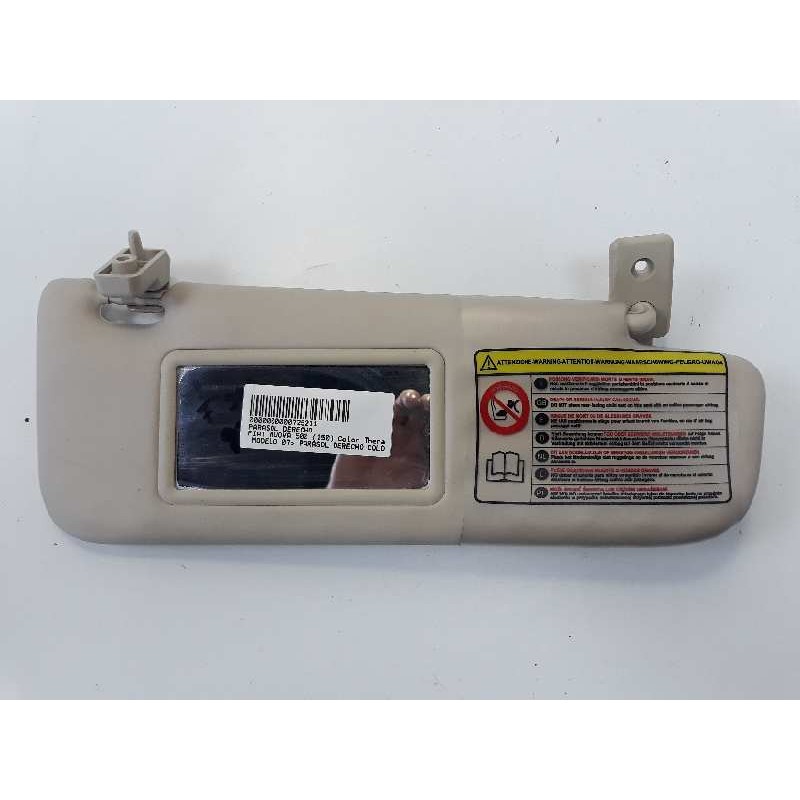 Recambio de parasol derecho para fiat nuova 500 (150) color therapy referencia OEM IAM   