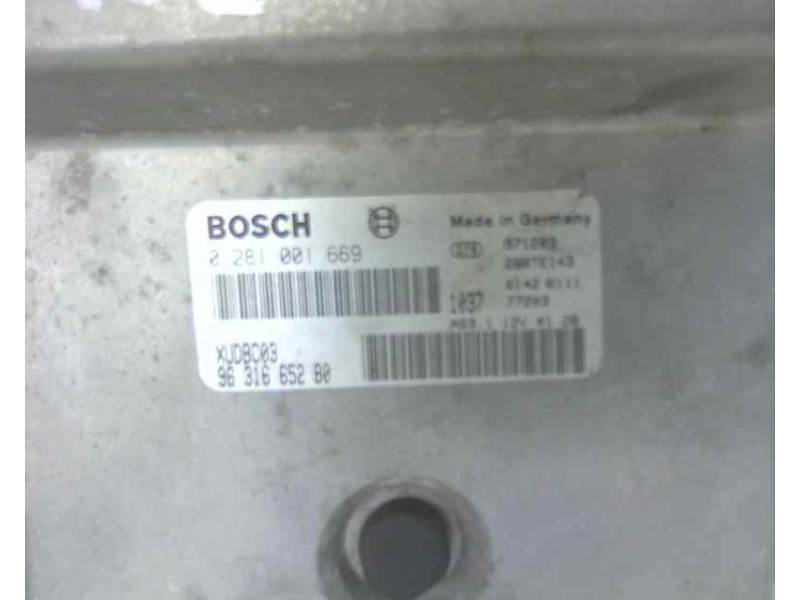Recambio de centralita motor uce para citroen xantia berlina 1.9 turbodiesel referencia OEM IAM 9631665280 0281001669 6402