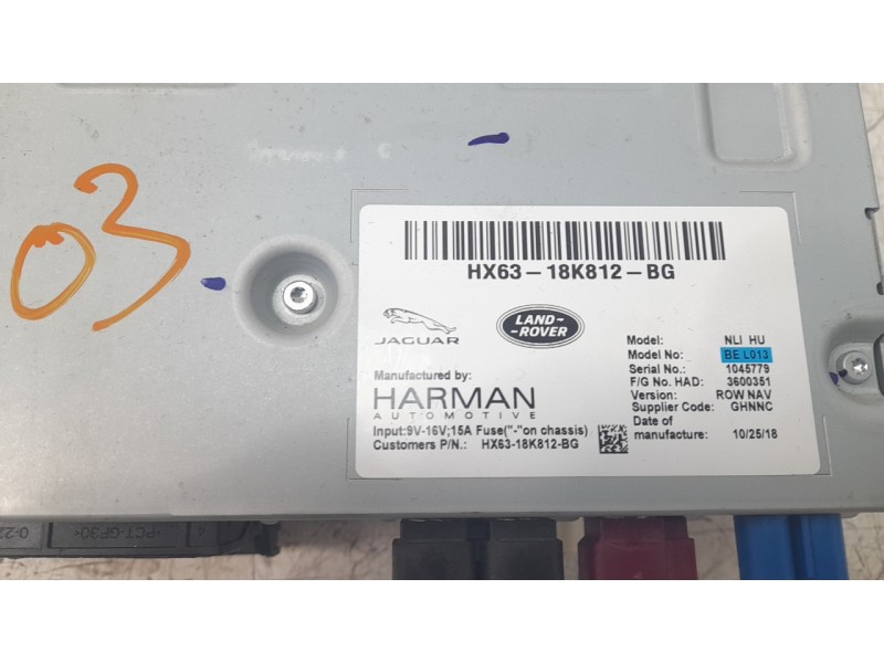Recambio de sistema navegacion gps para land rover discovery sport 2.0 td4 cat referencia OEM IAM FK7219C99AE HX6318K812BG 