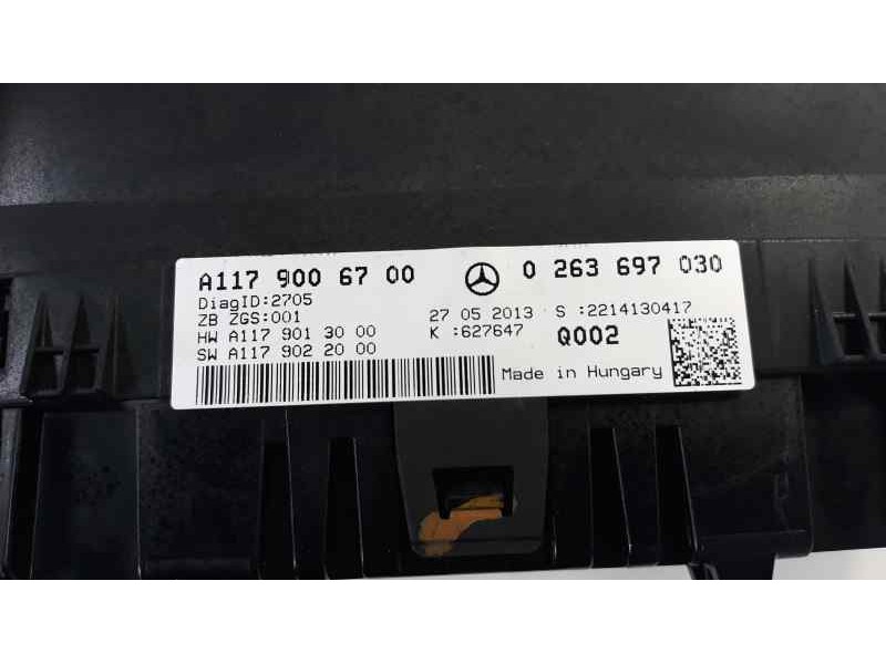 Recambio de cuadro instrumentos para mercedes-benz clase cla (w117) cla 220 cdi (117.303) referencia OEM IAM A1179006700  