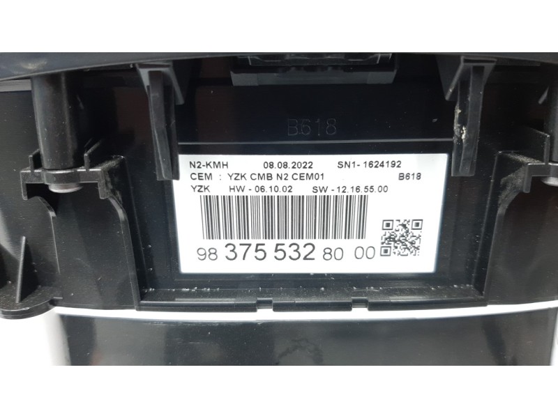 Recambio de cuadro instrumentos para citroen c3 1.5 blue-hdi fap referencia OEM IAM 9837553280  