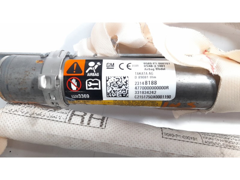 Recambio de airbag cortina delantero derecho para opel insignia berlina selective referencia OEM IAM 23148188  
