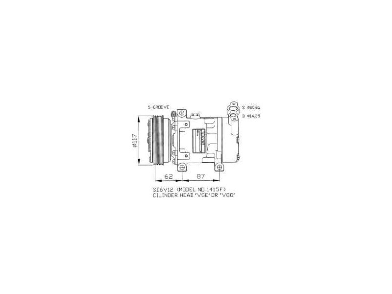Recambio de compresor aire acondicionado para renault clio ii fase i (b/cbo) 1.2 referencia OEM IAM 7700115830 32431 6797
