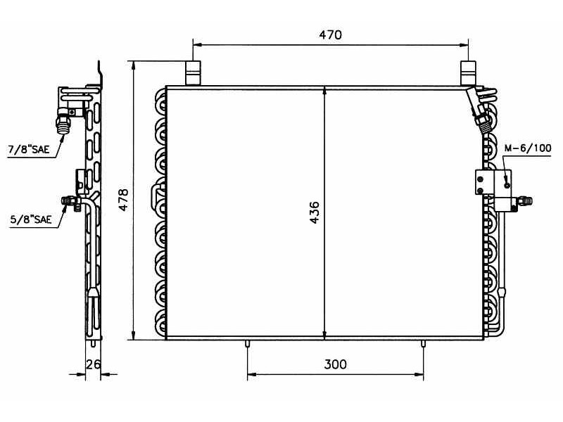 Recambio de condensador / radiador aire acondicionado para mercedes-benz clase e (w124) berlina 2.6 referencia OEM IAM 124830027
