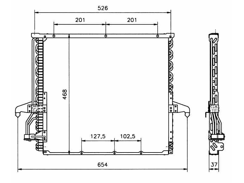 Recambio de condensador / radiador aire acondicionado para bmw serie 3 berlina (e36) 1.8 16v cat referencia OEM IAM 64538390271 