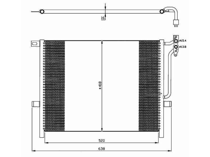 Recambio de condensador / radiador aire acondicionado para bmw serie 3 berlina (e46) 1.8 16v referencia OEM IAM 64536914033 3558