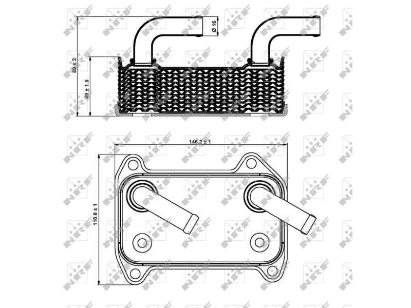 Recambio de enfriador aceite motor para volvo s40 berlina 1.6 referencia OEM IAM 30637079 31295 