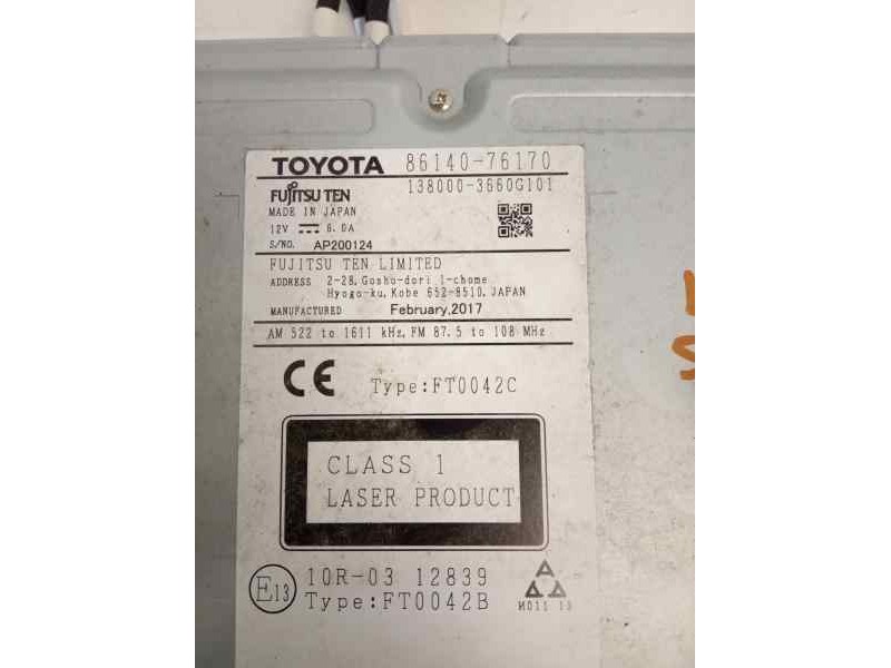 Recambio de sistema navegacion gps para toyota lexus ct 200h referencia OEM IAM 8614076170 1380003660G101 
