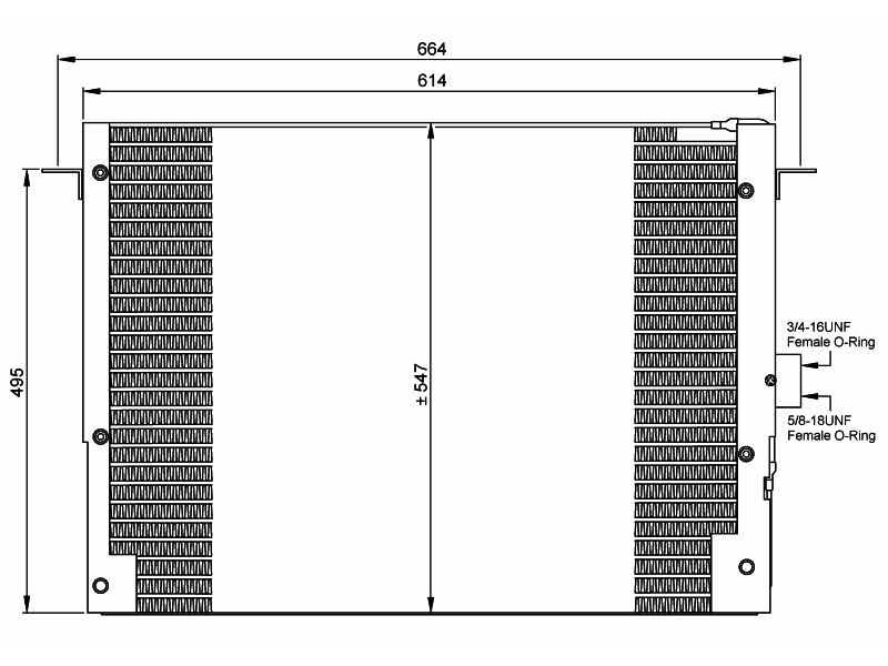 Recambio de condensador / radiador aire acondicionado para land rover range rover (lp) 2.5 turbodiesel referencia OEM IAM AWR162