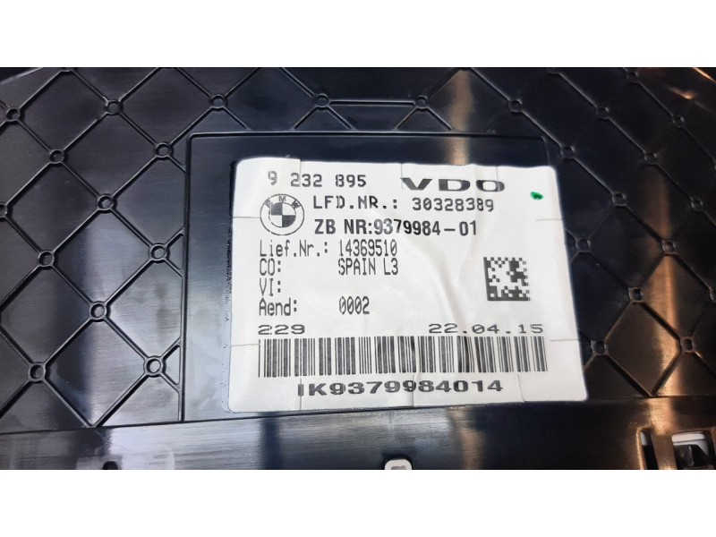 Recambio de cuadro instrumentos para bmw serie 3 lim. (f30) 318d referencia OEM IAM 9379984  
