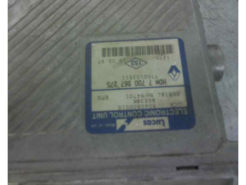 Recambio de centralita motor uce para renault megane i berlina hatchback (ba0) 1.9 dt rn referencia OEM IAM 7700867275 R04080001