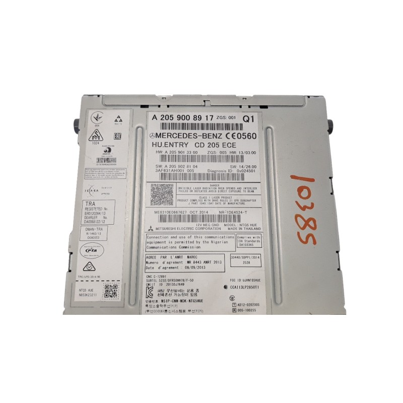 Recambio de sistema navegacion gps para mercedes-benz clase c (w205) lim. c 220 cdi bluetec (205.004) referencia OEM IAM A205900