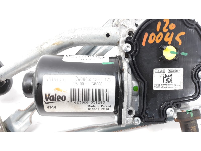 Recambio de motor limpia delantero para hyundai i20 1.2 16v cat referencia OEM IAM 98100GB000 W000055128 