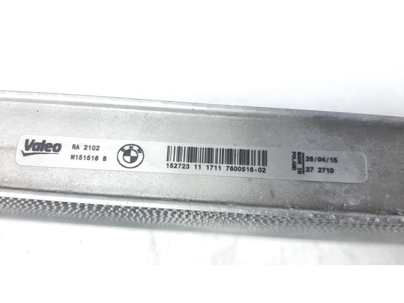 Recambio de radiador agua para bmw serie 3 lim. (f30) 318d referencia OEM IAM 17117600516 58411 11406002453