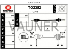 Recambio de transmision trasera derecha para toyota rav 4 (a3) 2.0 16v cat referencia OEM IAM 4233042050 TO2352  2
