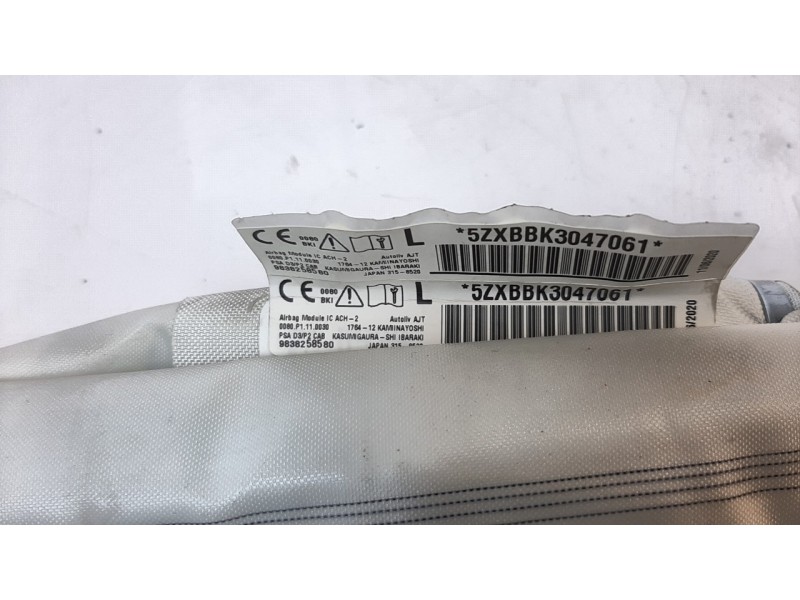 Recambio de airbag cortina delantero izquierdo para peugeot 2008 (p1) active referencia OEM IAM 9838258580  