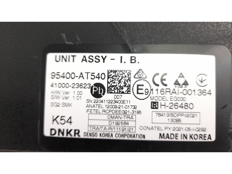 Recambio de modulo electronico para kia niro referencia OEM IAM 95400AT540  