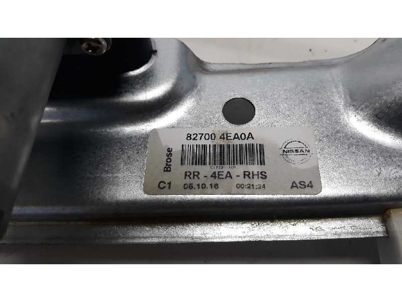 Recambio de elevalunas trasero derecho para nissan qashqai (j11) acenta referencia OEM IAM 827004EA0A 111726 