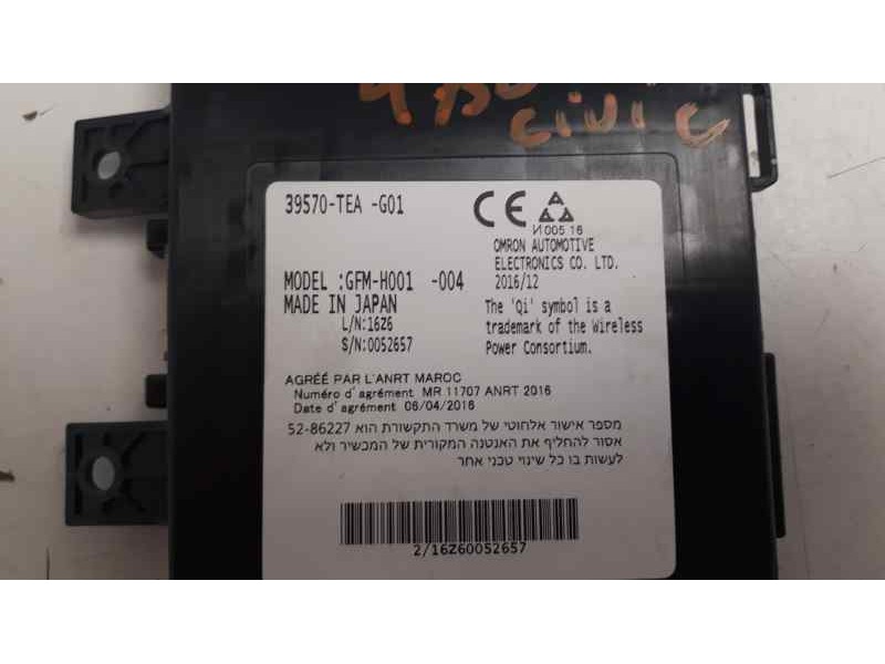 Recambio de modulo electronico para honda civic lim.4 (fc) 1.5 vtec cat referencia OEM IAM 39570TEAG01  