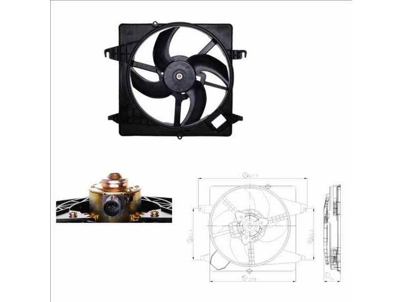 Recambio de electroventilador para ford ka (ccq) 1.3 8v duratec cat referencia OEM IAM 1036754 47259 