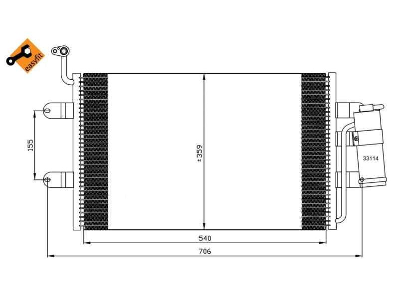 Recambio de condensador / radiador aire acondicionado para skoda octavia berlina (1u2) ambiente referencia OEM IAM 6K0820411  