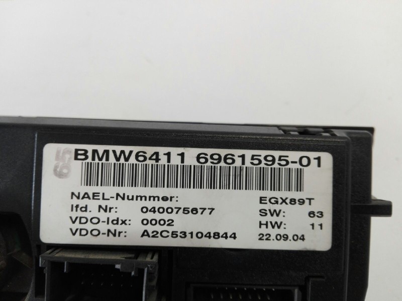 Recambio de mando climatizador para bmw serie 1 berlina (e81/e87) 118d referencia OEM IAM 696159501  