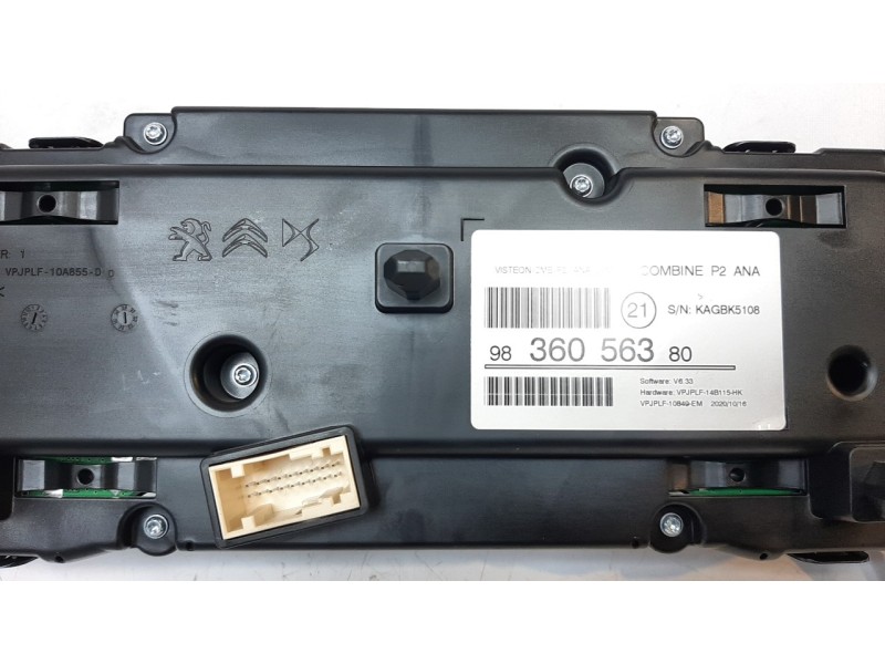 Recambio de cuadro instrumentos para peugeot 2008 (p1) active referencia OEM IAM 9836056380  