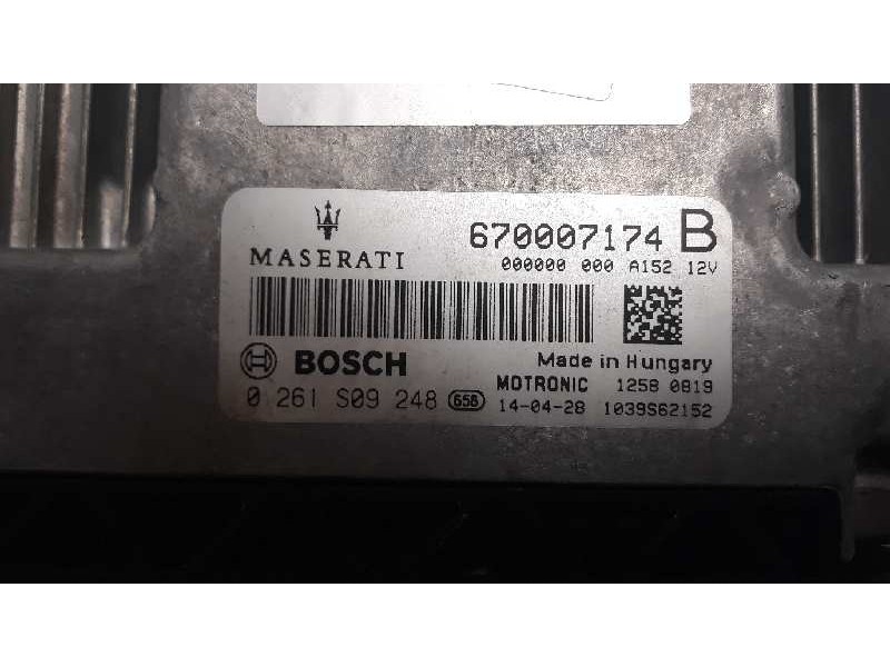 Recambio de centralita motor uce para maserati ghibli s q4 referencia OEM IAM 670007174 0261S09248 