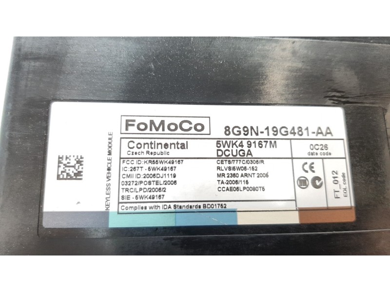 Recambio de modulo electronico para jaguar xf 3.0 v6 24v cat referencia OEM IAM 8G9N19G481AA  