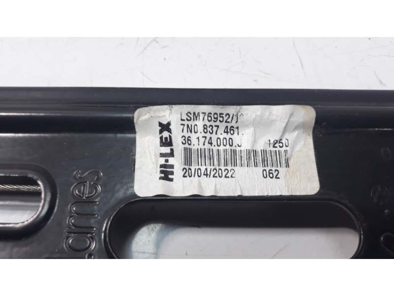 Recambio de elevalunas delantero izquierdo para seat alhambra (711) 1.4 16v tsi referencia OEM IAM 7N0837461  