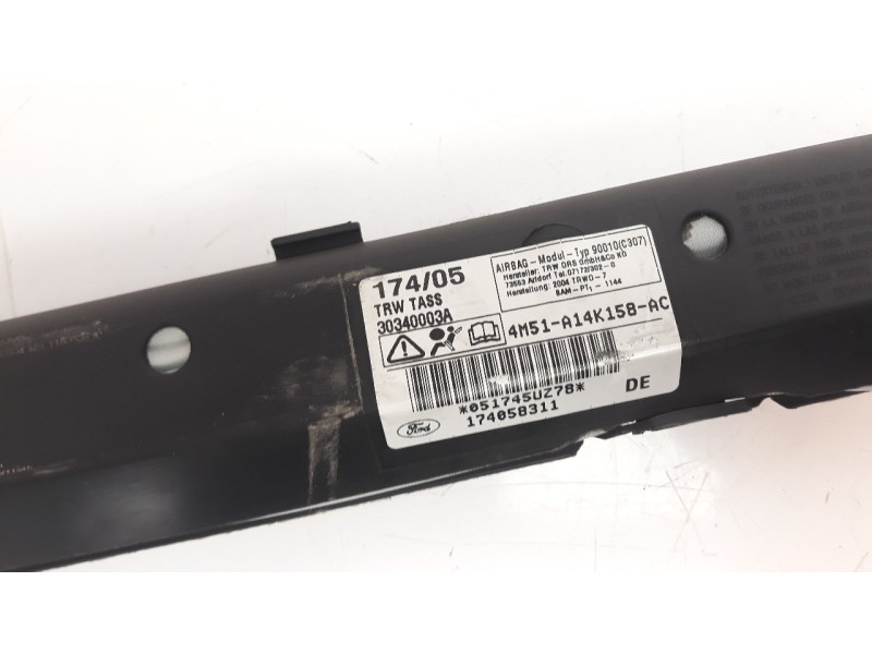 Recambio de airbag cortina delantero derecho para ford focus berlina (cap) 1.6 tdci cat referencia OEM IAM 4M51A14K158AC  