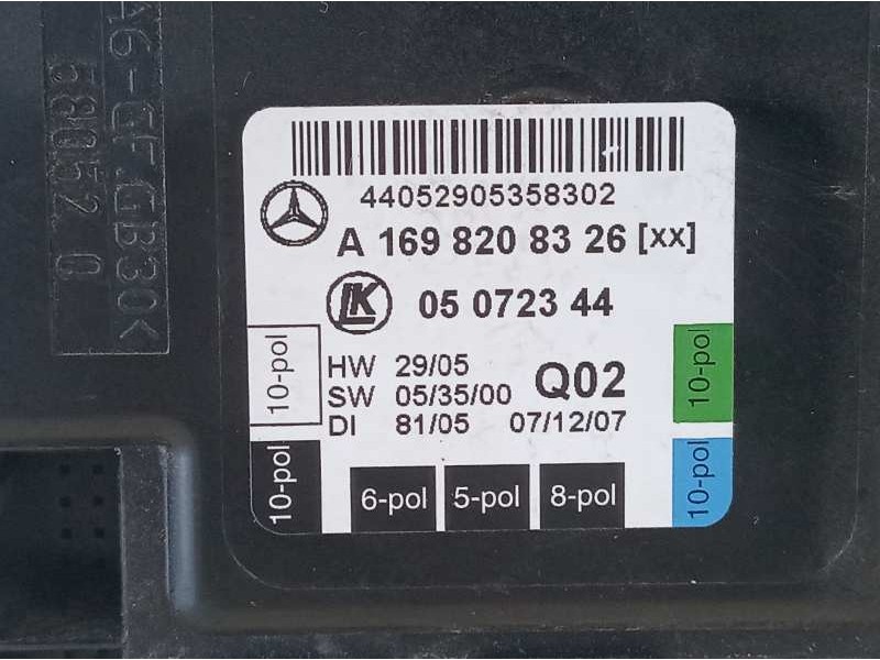 Recambio de centralita cierre para mercedes-benz clase a (w169) 2.0 cdi cat referencia OEM IAM A1698208326 0572344 