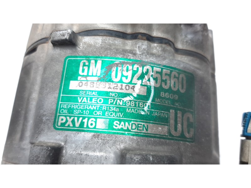 Recambio de compresor aire acondicionado para opel vectra c berlina 2.2 16v cat (z 22 se) referencia OEM IAM 09225560 32313 CAF4