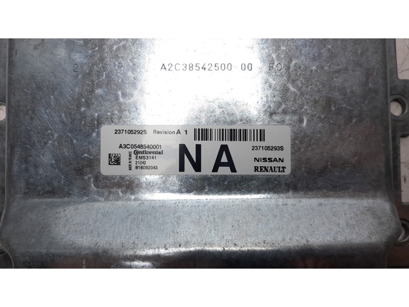 Recambio de centralita motor uce para dacia sandero referencia OEM IAM 237105293S  