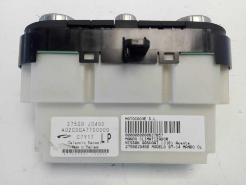 Recambio de mando climatizador para nissan qashqai (j10) acenta referencia OEM IAM 27500JD400  