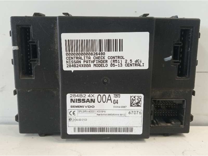 Recambio de centralita check control para nissan pathfinder (r51) 2.5 dci platinum referencia OEM IAM 284B24X00A 5WK49367 
