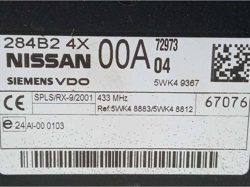 Recambio de centralita check control para nissan pathfinder (r51) 2.5 dci platinum referencia OEM IAM 284B24X00A 5WK49367 