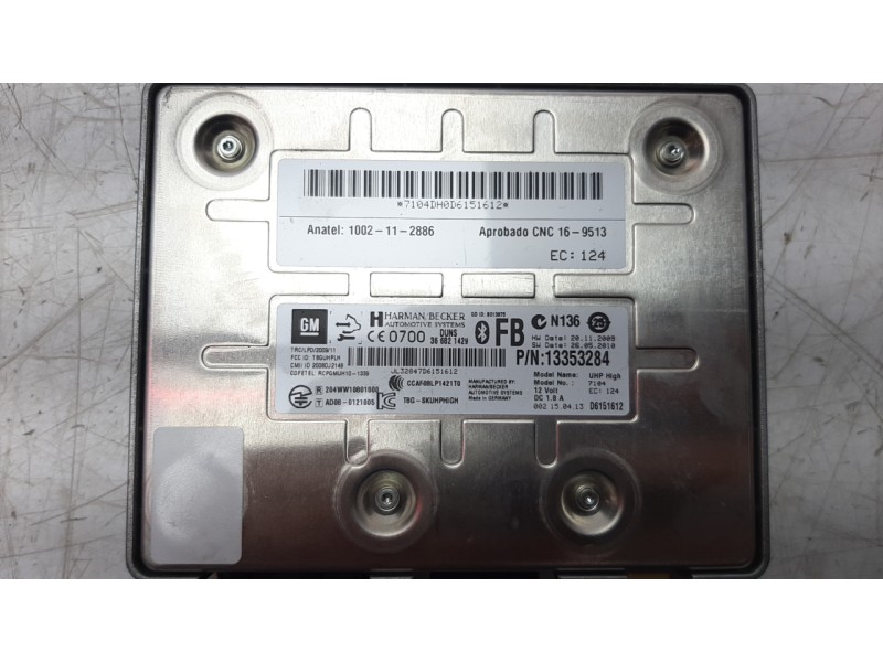 Recambio de modulo electronico para opel astra j lim. 1.7 16v cdti referencia OEM IAM 13353284  
