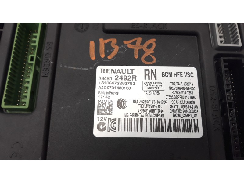 Recambio de modulo electronico para renault kadjar 1.5 dci diesel fap energy referencia OEM IAM 284B12492R  