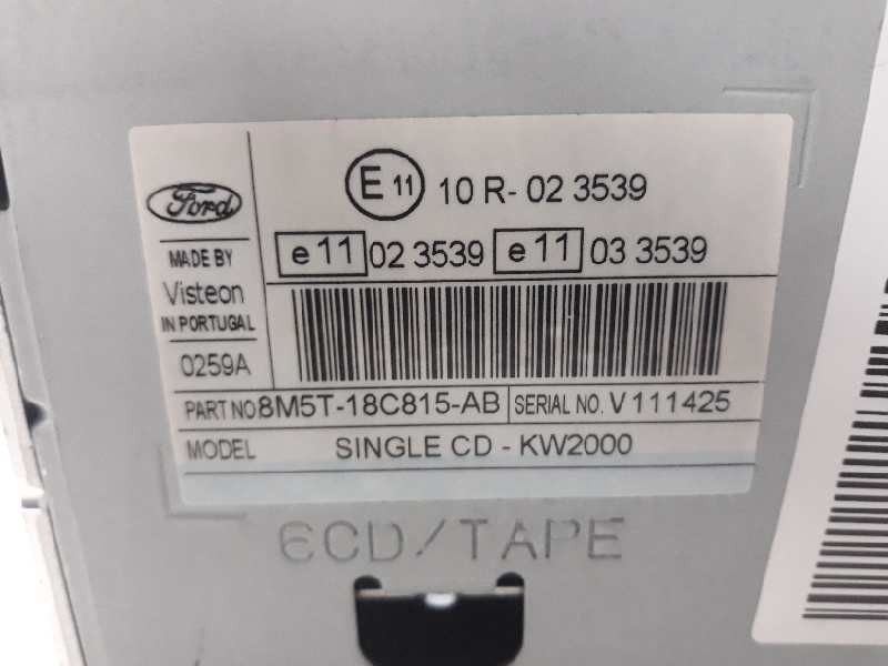 Recambio de sistema audio / radio cd para ford focus lim. (cb4) trend referencia OEM IAM 8M5T18C815AB  