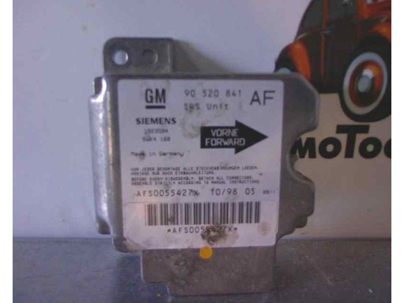 Recambio de centralita airbag para opel astra g berlina referencia OEM IAM 90520841 5WK4168 