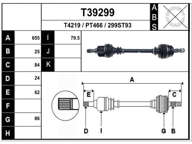 Recambio de transmision delantera izquierda para opel corsa f gs referencia OEM IAM 9825391080 213P1602 T39299