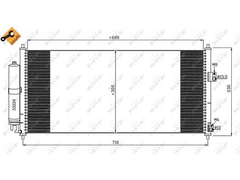 Recambio de condensador / radiador aire acondicionado para nissan primera berlina (p12) acenta referencia OEM IAM 92100BN307 354