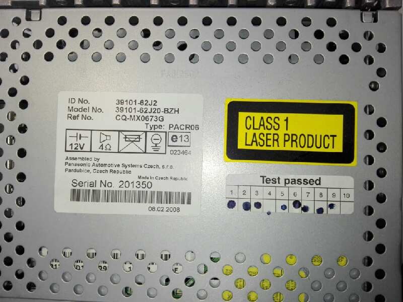 Recambio de sistema audio / radio cd para suzuki swift azg (nz) 1.3 ddis diesel cat referencia OEM IAM 3910162J2  
