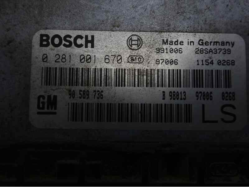 Recambio de centralita motor uce para opel astra g berlina club referencia OEM IAM 90589736 0281001670 